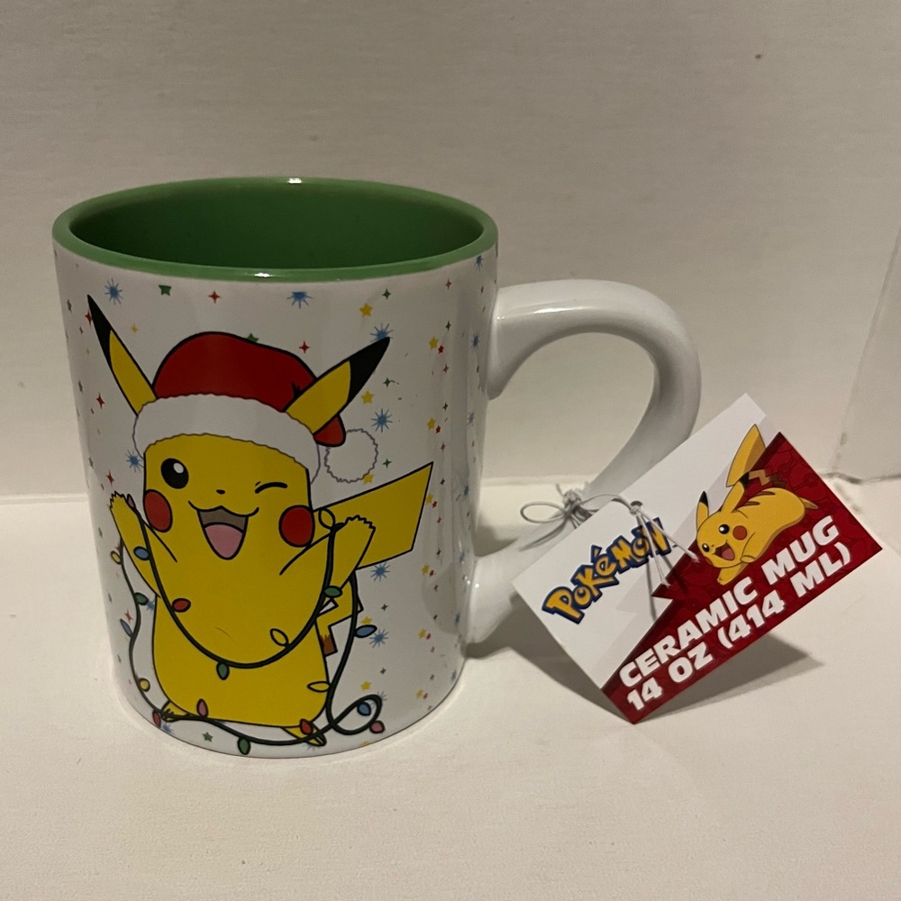 Pokemon Mug 14oz Ceramic Christmas Pikachu Mug, new